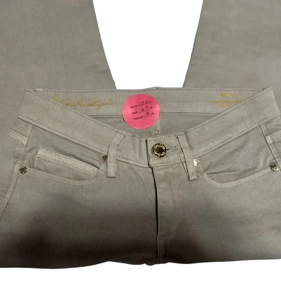 Lilly Pulitzer South Ocean Skinny Ankle Jeans in PB Grey - Picture 6 of 7